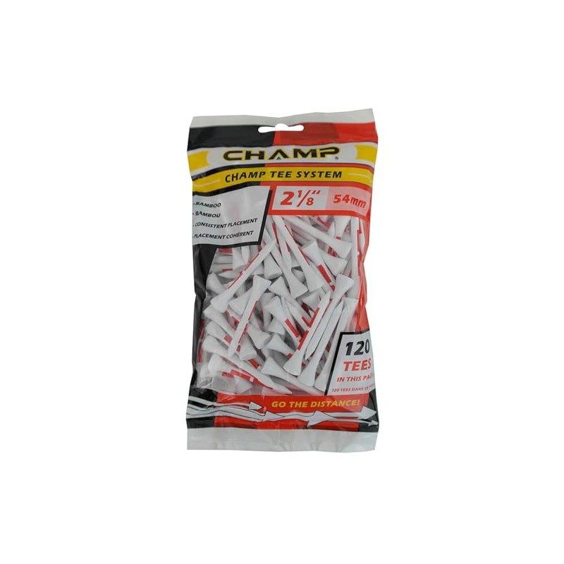 CHAMP Tee System Bamboo Tees 54mm (Large Pack) 120 Tees.
