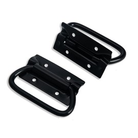 Heavy Duty Handle Surface Mount, Stainless Steel Handle for Toolbox, Box Toolbox Liftgate Cabinet, 4” (Pack of 2, Black)
