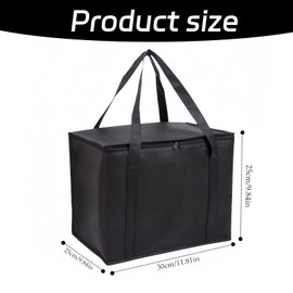 1 Pcs Cooler Bags,Reusable Insulated Cool Bags Large,Insulated Food Bag,Foldable Picnic Bag for Lunch Picnic Camping Bbq Beach Outdoor(30 * 25cm)