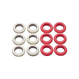 Imperial Bumper Pool/Billiard Table Replacement Rubber Bumper Post Rings, Red/White, Pack of 12