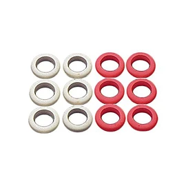 Imperial Bumper Pool/Billiard Table Replacement Rubber Bumper Post Rings, Red/White, Pack of 12