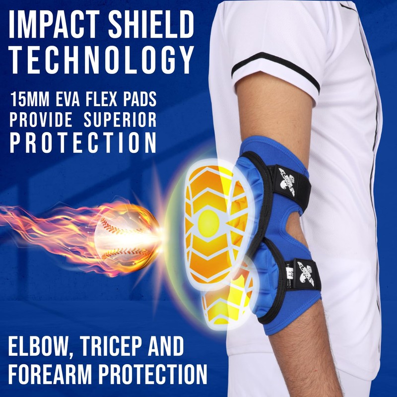 Exxact Sports Defender Plus Softball Elbow Guard Baseball, Batters Baseball