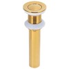 Gold Sink Drain without Overflow Anti Clog Bathroom Faucet Wash
