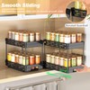 Pull Out Spice Rack Organizer for Cabinet, 2 Pack Widen