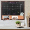 TORASO Magnetic Chalkboard Calendar Corkboard, 18" x 22" Combination Chalk