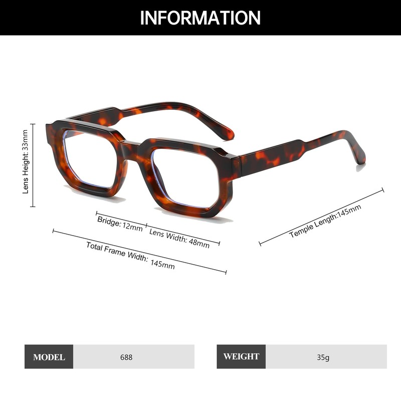 YAMEIZE Rectangle Blue Light Blocking Glasses for Women Men Small