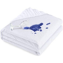 Utopia Bedding Waterproof Viscose Terry Mattress Protector (White, 90 x 200 x 30 cm)