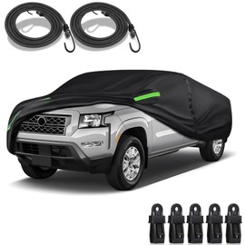 QUYDDC 16-Layer 600D Heavy Duty Universal Full Car Cover for Outdoor & Indoor Use - All Weather Sun UV Rain Snow Dust Proof, Waterproof Scratch Resistant,Fits Pickup Body Length 198"-220"/16.5-18.3 ft