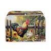 JEOCODY Sunflower Rooster Toaster Oven Covers for Kitchen Polyester Fabric