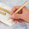 Brushed Brass Gel Pen Hexagon 0.5mm Writing Pen School Office
