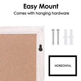 TORASO Whiteboard Calendar & Corkboard 24" x 29" Combination Dry Erase White Board & Bulletin Board, White Frame Calendar/Cork Combo Board(ZHYL-WH-6080)