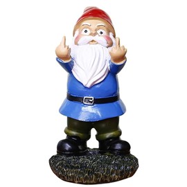 Doyomtoy Garden Gnomes Garden Ornaments,5.5 Inch Garden Decor Dwarf Resin Naughty Resin Gnome Statue for Lawn Outdoor Decorations for Patio Housewarming Garden Gift