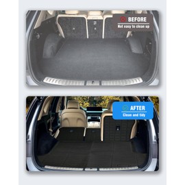 ZQULOYO Cargo Liners Backrest Mat for Genesis GV80 Accessories 2021-2025 with Hook&Loop Rear Trunk Mat Rear Seat Back Cover Protector All Weather Anti-Slip Split Dog Liner 4 PCS
