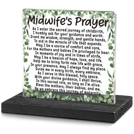 Midwife's Prayer Gift, Midwife Gifts, Midwife Appreciation Gift, Midwife Thank You Gift, Prayer Gifts for Women Midwife Nurse Obstetrician OBGYN Doctor Delivery Birth Center, Decorative Signs WDE5