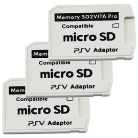 tunghey 3Pack Ultimate Version SD2Vita 5.0 Memory Card Adapter, PS Vita PS-VSD Micro SD Adapter P-SV 1000/2000 PSTV FW 3.60 HE-Nkaku En-so System (5.0)