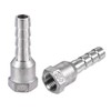 sourcing map 304 Stainless Steel Hose Barb Fitting Coupler, 10mm