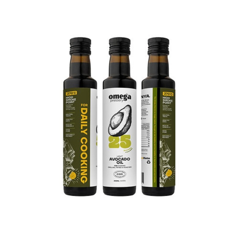 Omega Pressery Light Avocado Oil for Cooking - 250ml |