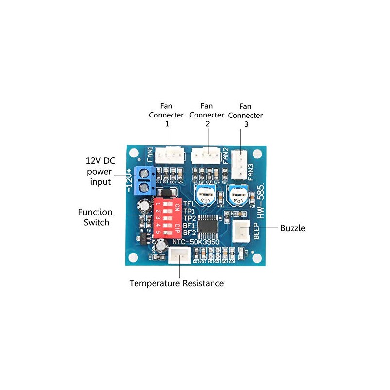 Controlador PWM De Velocidad Y Temperatura Para Ventilador De Enfriamiento