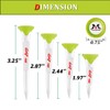 MAZEL Plastic Golf Tee, Increased Distance, Durable, Break-Resistant, Long Tee/Short