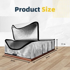 Attic Door Insulation Cover, Attic Tent with Double Zipper, Attic Stairs Insulation Cover Suitable for Heat Insulation in Summer and Warmth in Winter, All-Year Energy Saving, 25" x 54" x 11"
