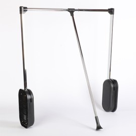 Tcatec Pull Down Closet Rod 23.62-32.67 Inch Adjustable Pull Down Side Mounted Closet Rod Wardrobe Lift Rail for Hanging Clothes Cabinet Rail Lifter Hanger Organizer Storage System