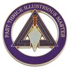 Cryptic Council Round Purple Masonic Auto Emblem - 3" Diameter