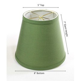 5x8x7 Empire Linen Edison Clip On Lampshade Kale Green - Perfect for small table lamps, desk lamps, and accent lights -Small, Kale Green