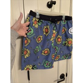 Neff New NWT Men’s Neff SHREK Swim Suit Trunks large Hawaiian FLORAL board Shorts