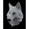 Zeckos White Arctic Wolf Head Wall Mount Sculpture