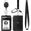 ELV Badge Holder, ID Badge Card Holder Wallet with 5