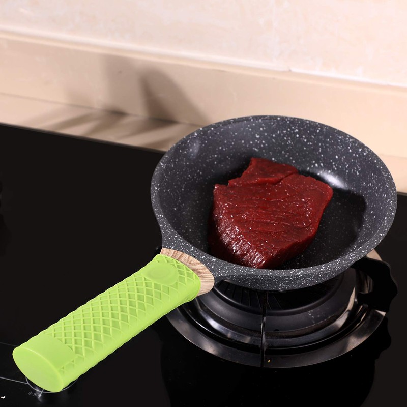 5 Pieces Silicone Hot Handle Holder Rubber Pot Sleeve Heat