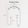 AmazerBath Shower Curtain Hooks White Metal Shower Curtain Rings Rust