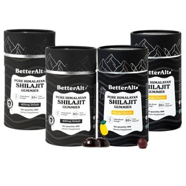 4 Packs of BetterAlt Pure Shilajit Resin Gummies | Tamarind & Mango Flavors | Helps Improve Stamina | Lab-Tested for Purity Healthcare Vitamin:_Tamarind & Mango 