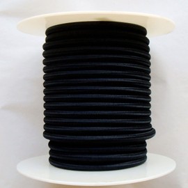 10m 2 Core Round Vintage Italian Style Braided Electrical 6mm Cable without Earth Wire, Antique Rope Woven Silk Lighting Flexible Fabric 0.75mm Cord, DIY Pendant Light, VDE Certification