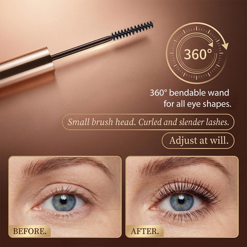 2 PCS Mascara for Older Women, Brown and Black Volume