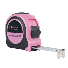 Lichamp Pink Tape Measure 25 Feet, Measuring Tape 1 Pack 25ft x 1in with 1/8 Fractions