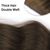 Vigorous Clip in Hair Extensions 4Pcs Chocolate Brown Long Wavy