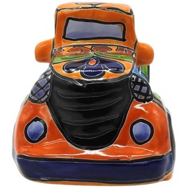 Talavera Pottery Store Truck Planter Hand Painted Pot Indoor Outdoor Multi Colored Glazed