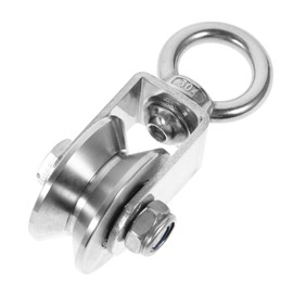 Operitacx Swivel Pulley Heavy Duty Stainless Steel Cable Wheel for Strength Training V Type Design for Smooth Rotation and Traction for Garage and Object Handling