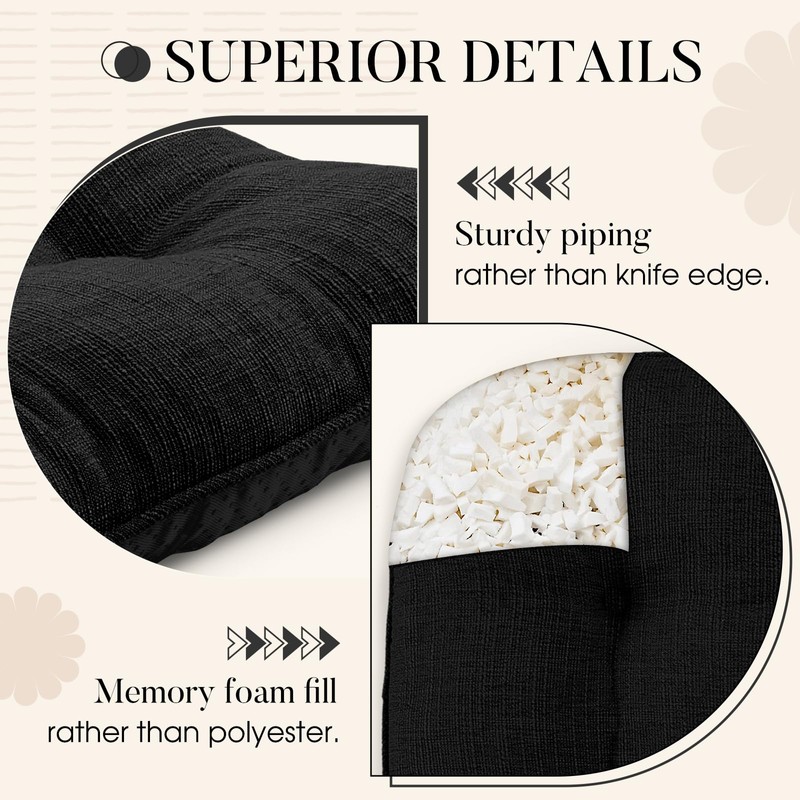 Basic Beyond Chair Cushions for Dining Chairs 6 Pack, Memory