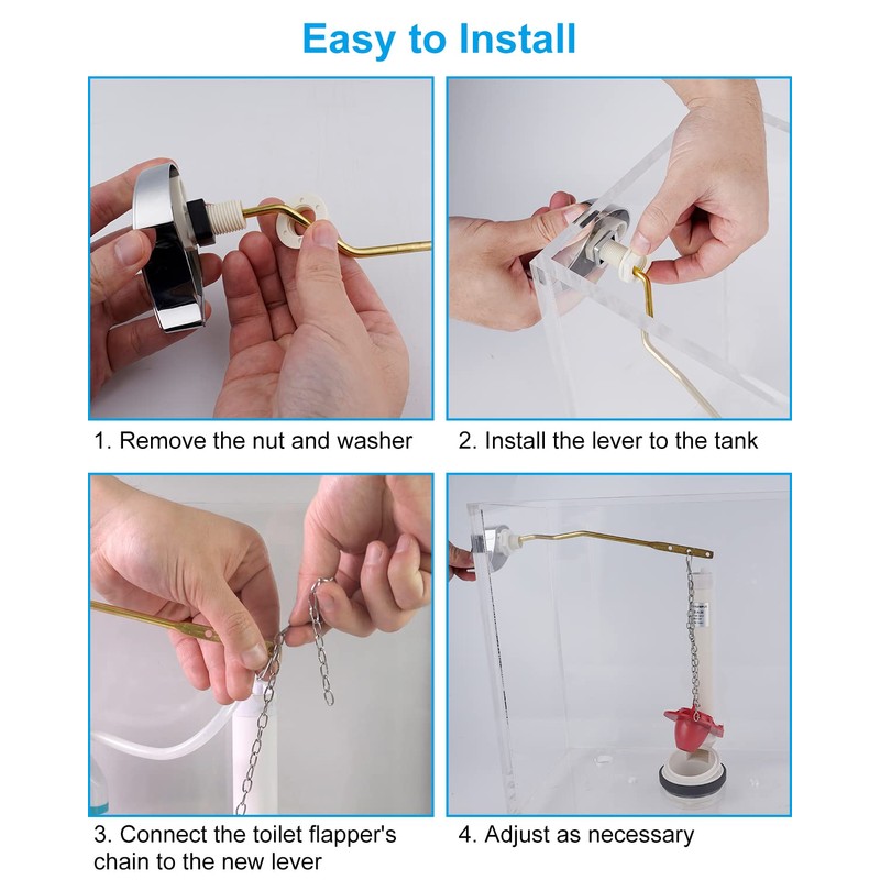 Hibbent Flush Tank Lever Compatible with TOTO THU068#CP Trip Lvr