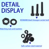 HVDHYY M5 M6 M8 Nut and Bolt Set Black Hex