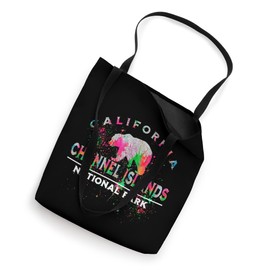 Channel Islands National Park Color Splatter Bear Souvenir Tote Bag