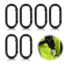 Carabiner, Multi-functional Carabiner, Aluminum Alloy, O-Ring, Black, Mini Carabiner, D-Shaped