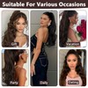 Hair Extension Braid, Ponytail Extension, Wavy Texture, Includes Clips for