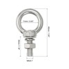sourcing map M4 3/16"x1.18" Stainless Steel Eye Bolts Threaded Screw