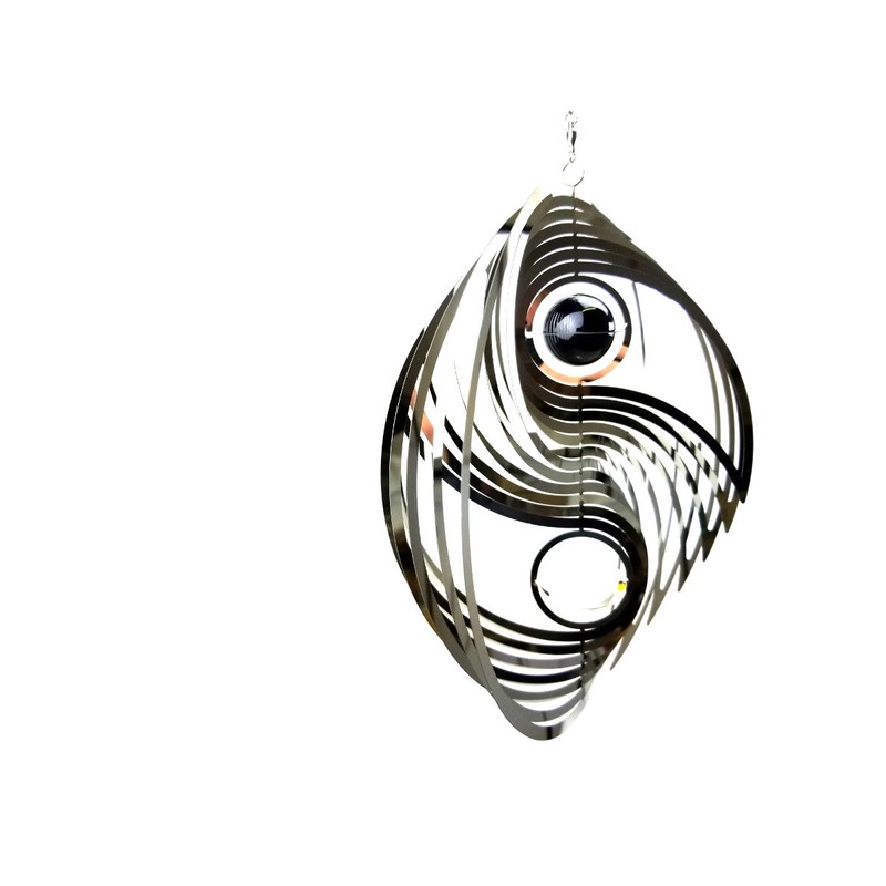 Large Hanging Stainless Steel Garden Wind Spinner Sun Catcher -