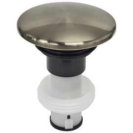 LukeTarp Brushed Nickel 972-098J Bathroom Sink Push & Seal Pop Up Drain Stopper Assembly,Sealed and Durable 35338-06XX
