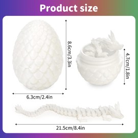 HAINLOGWANG Dragon Egg with Dragon, 3D Printed Dragon Egg, Mysterious Dragon Toy, Realistic, 3D Printed Movable Dragon Toy, Easter Dragon Eggs as Home and Office Decoration