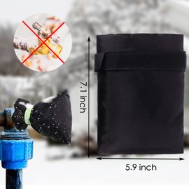 Faucet Cover Winter Outdoor Black Cover to Protect Your Outdoor Faucet from Freezing Insulated Protection Frost Protection Cover Thermal Faucet Cozy Cover